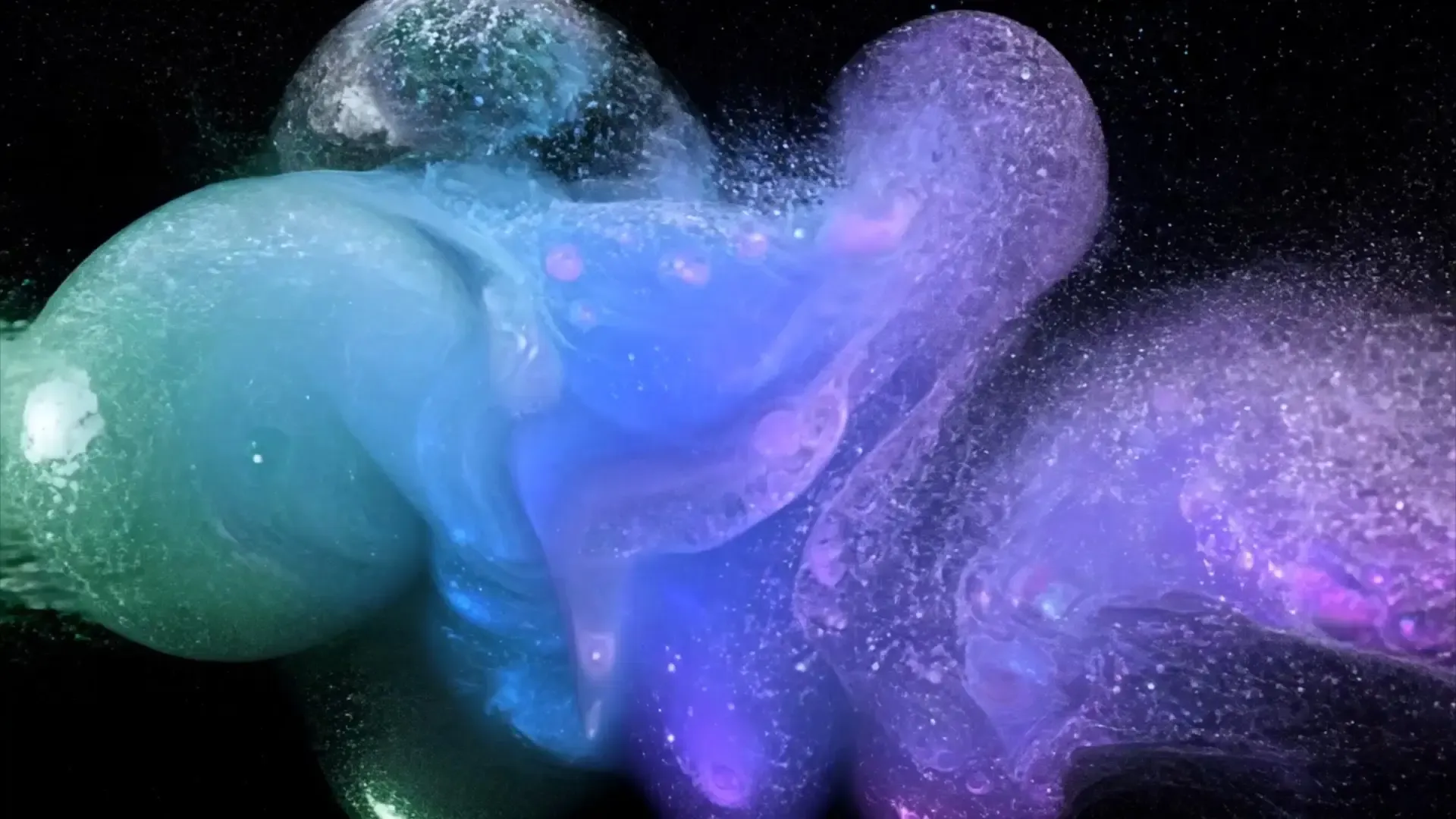 Starry Void Title Animation Background with Nebula's Embrace